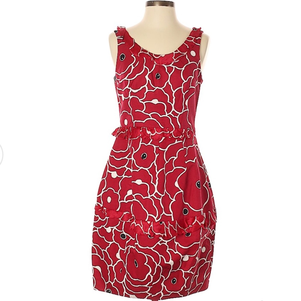moschino cheap and chic silk dress Moschino Cheap and Chic floral romantic ruffled tiered silk dress